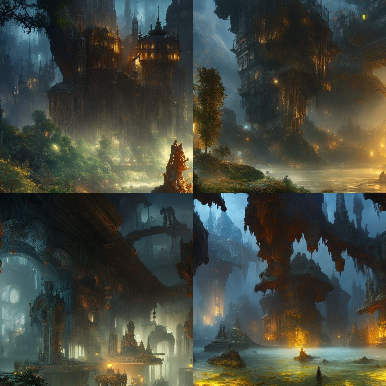 Dramatic Fantasy Art with Intricate Details