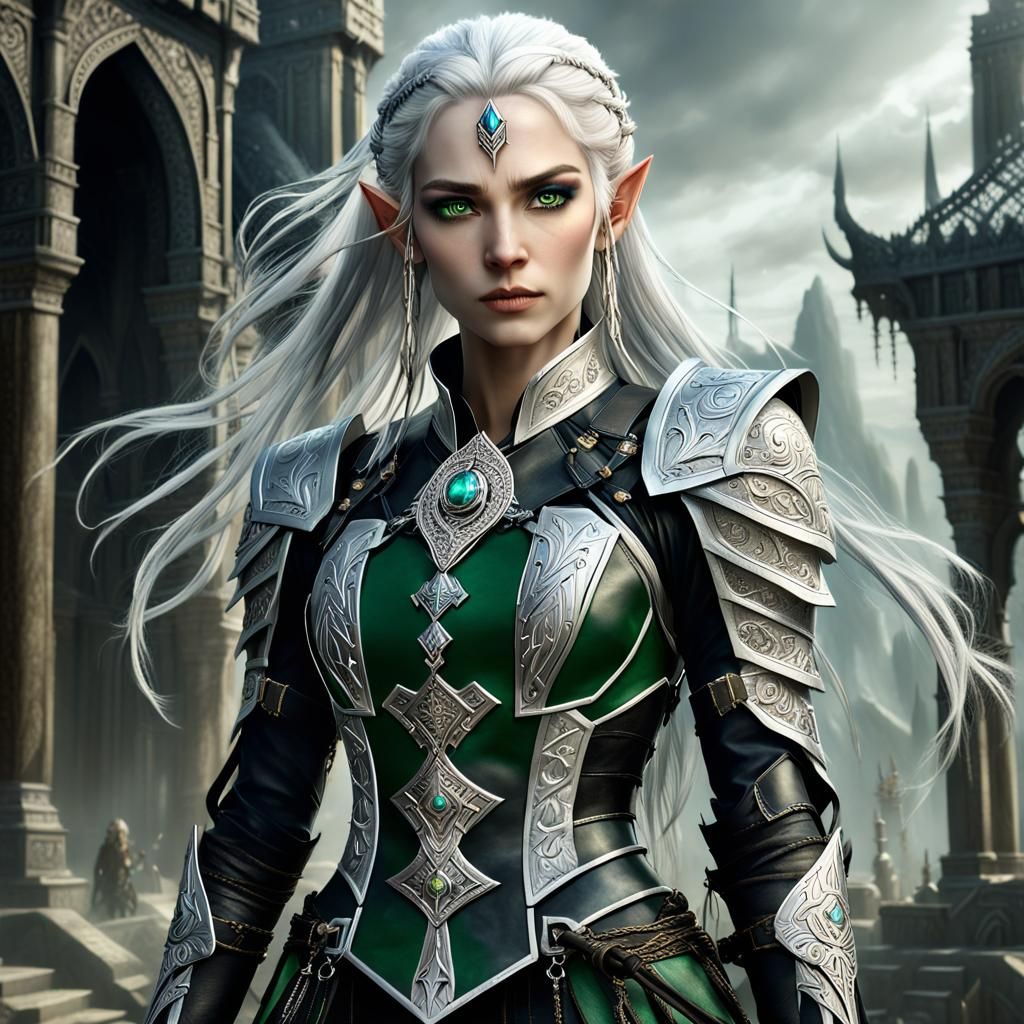 Ethereal High Elf Paladin in Detailed Digital Painting