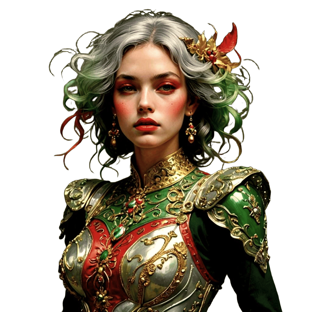 Abstract Color Study: Red, Green, Gold, Silver, Pastel