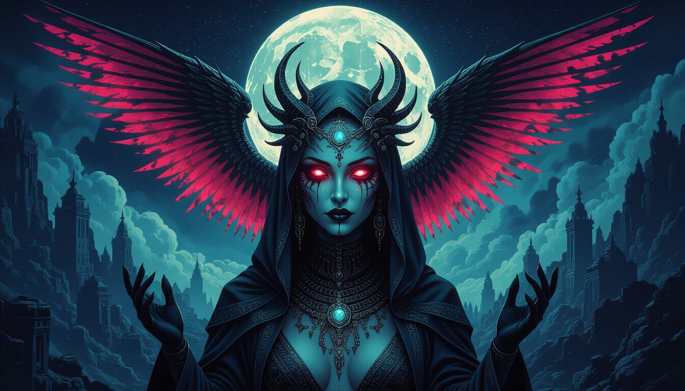 Gigerian Goddess: A Biomechanical Horror in Hyperspace
