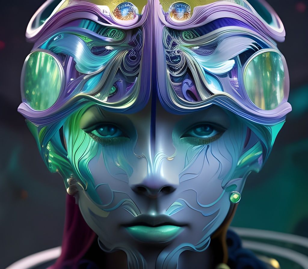 Industrial Beauty: A Digital Art Portrait