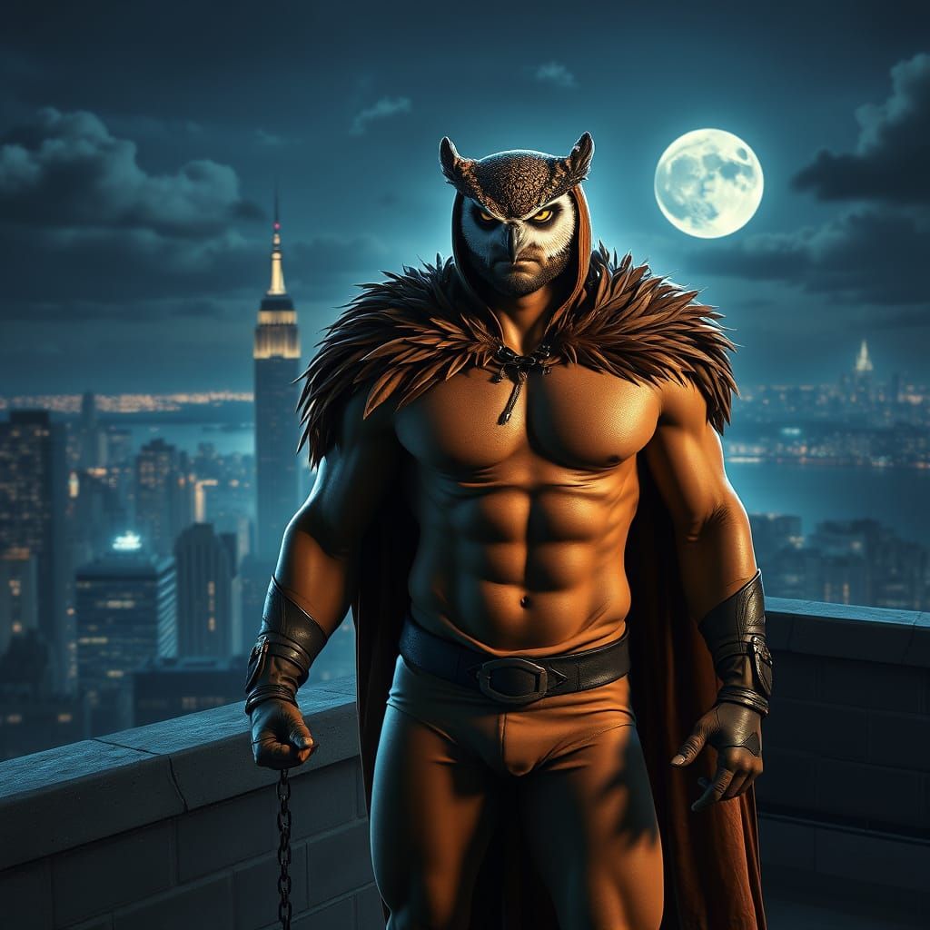 Owlman of Earth-3 in Cyberpunk Style