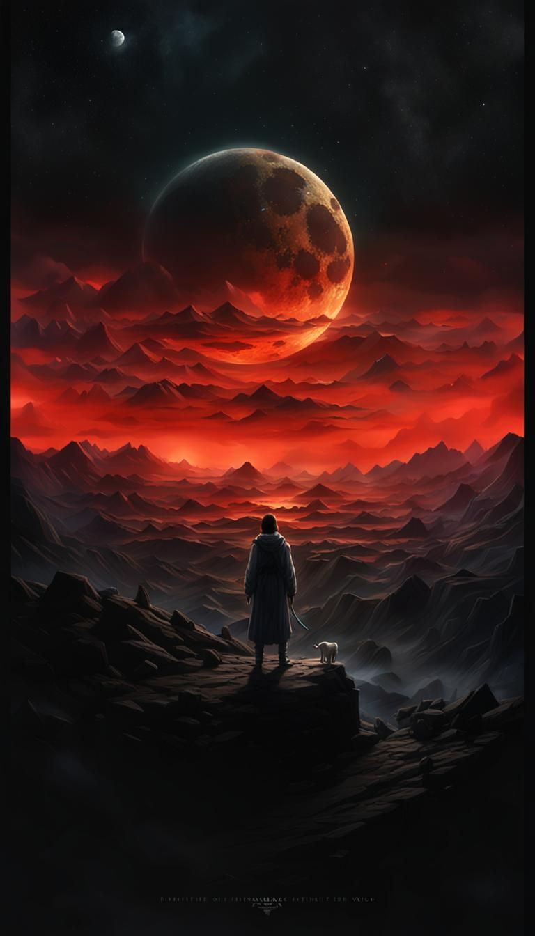 Infinite Tsukuyomi's Curse: A Digital Matte Painting