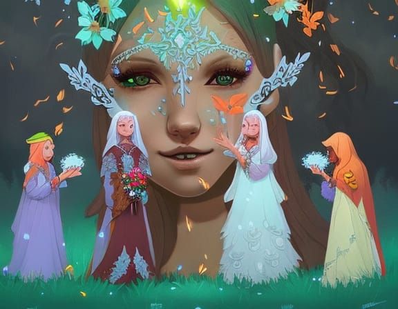 godly-appearance of elf to the worshippers