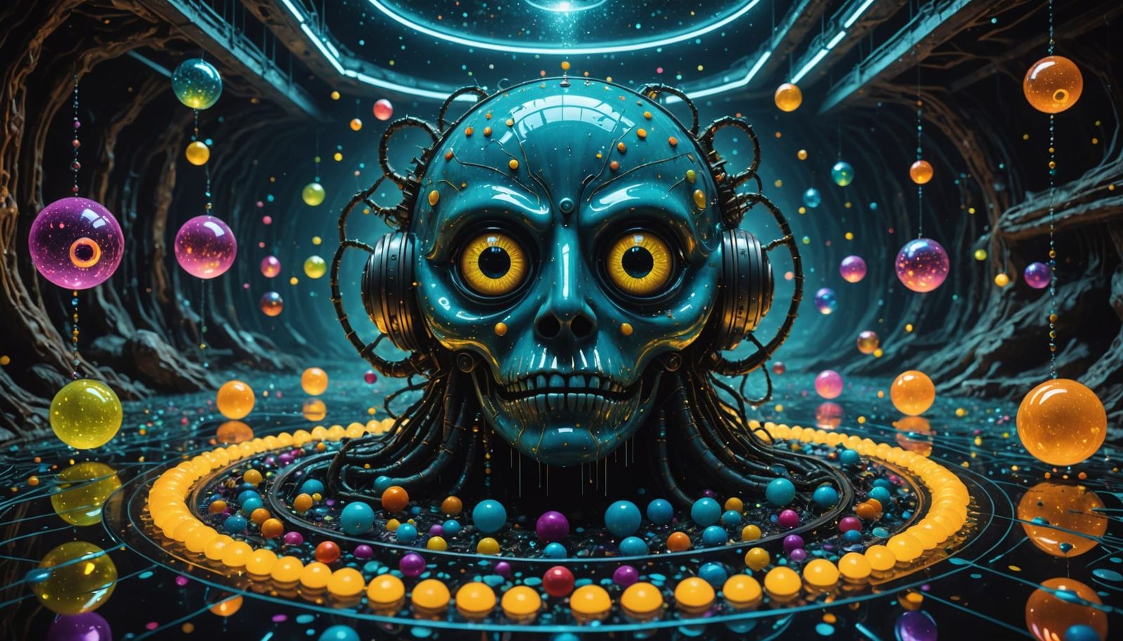 astral disco floor in ayahuasca dreamland with glowing neon ...