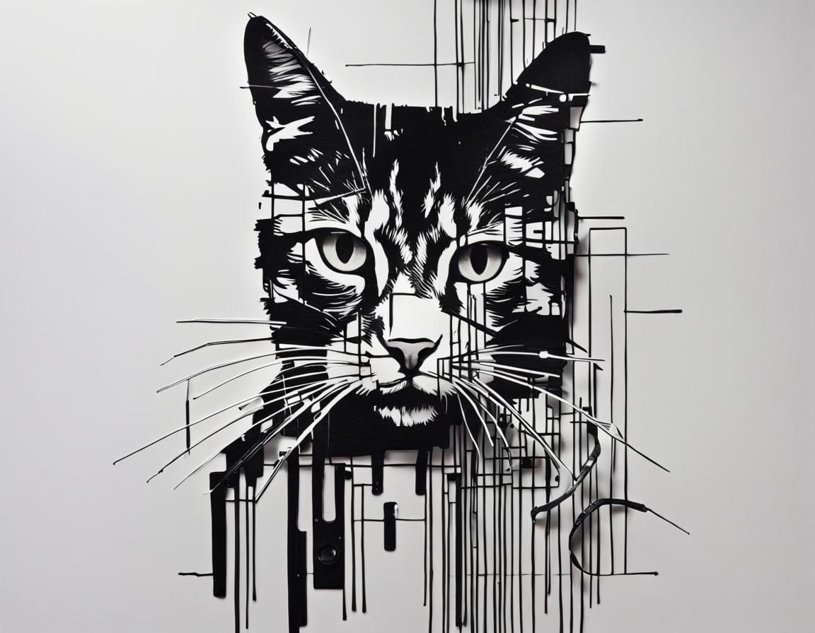 The black cat tape of a cassette tape.