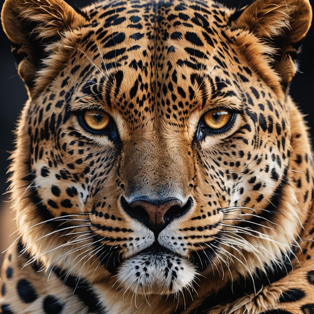 Leopard Portrait in Detailed Digital Art