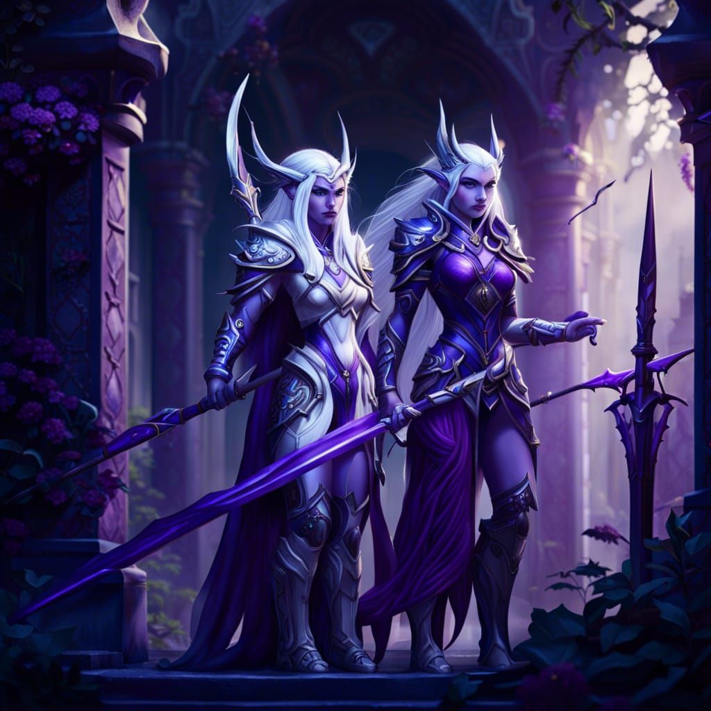 Night Elf Sentinels Guarding Darnassus Gate