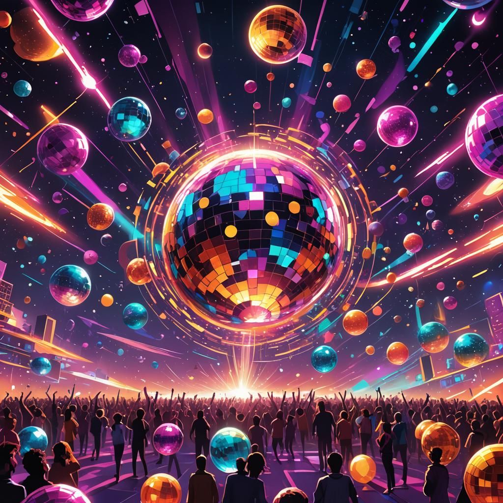 Cosmic Rave on Disco Ball Planet: Splash Screen