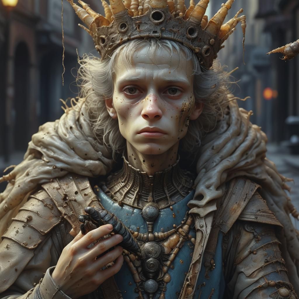 Queen of Maggots: Hyper-Realistic Digital Art