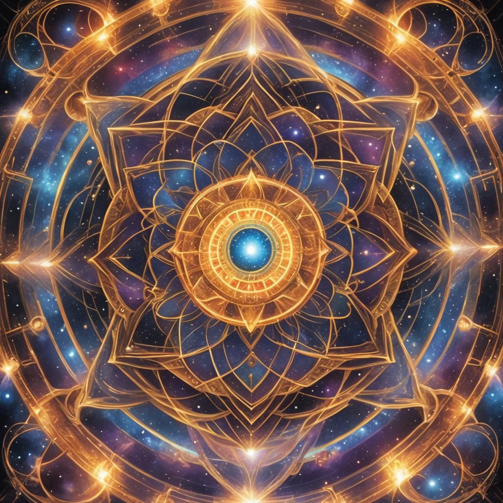 Cosmic Entity: Galactic Mysticism in Holographic Display