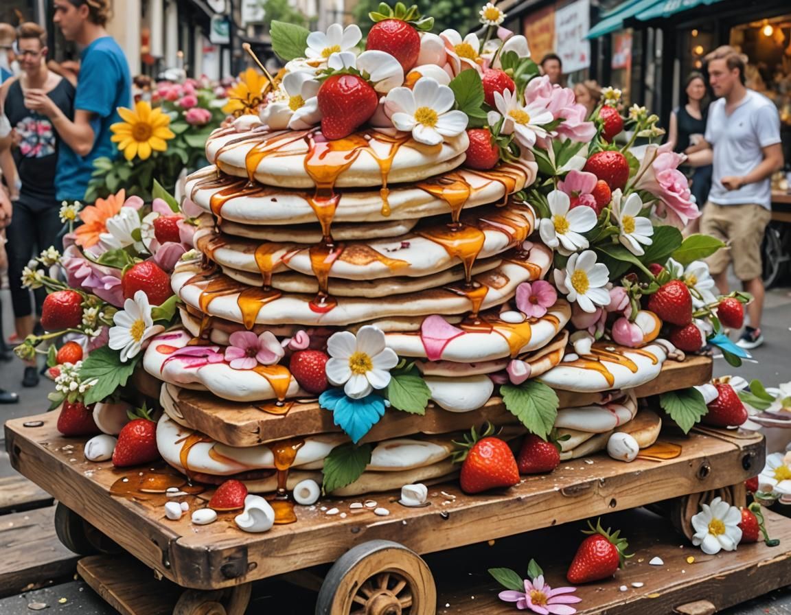 Strawberry Pancakes in Elizabethan Street Art