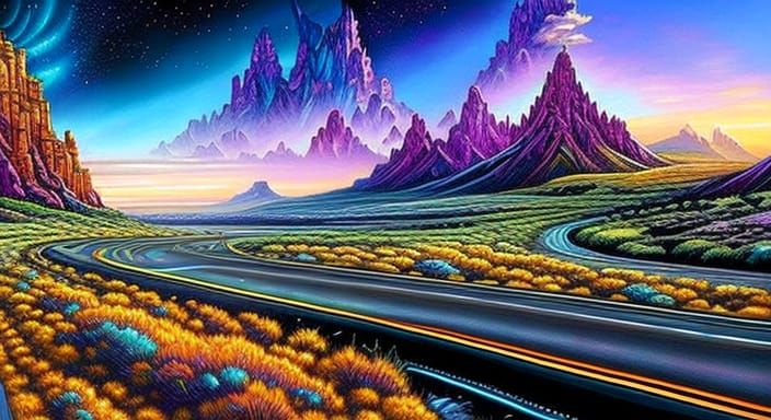 Cosmic Sci-Fi King of the Road: Digital Masterpiece