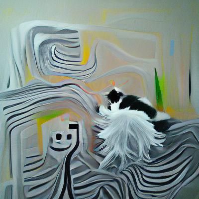 Ragdoll Cat Healing Owner: Abstract Hyperrealism