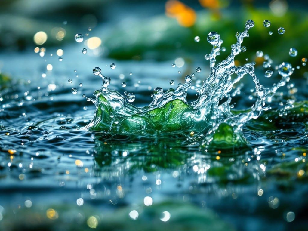 Dewdrops in the Ocean Leafvein