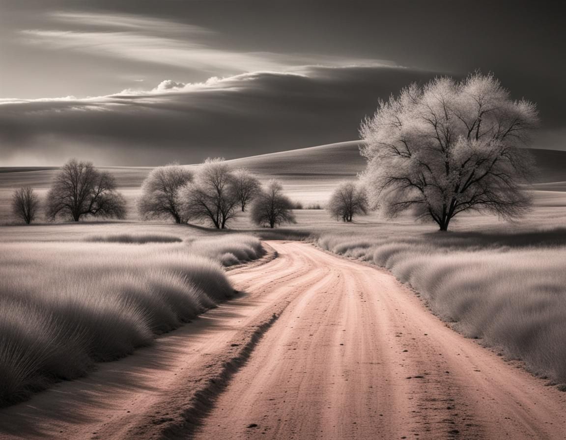 Monotone Pastel Landscape Masterpiece