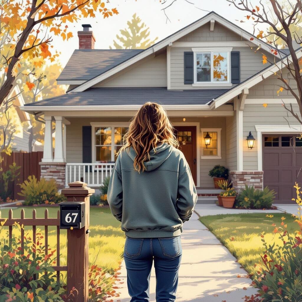 Person at House Number 67 in Luminist Style