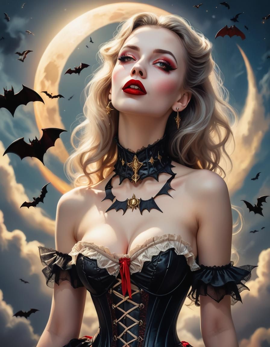 Most beautiful attractive  Gothic  woman , soft, hot summer ...