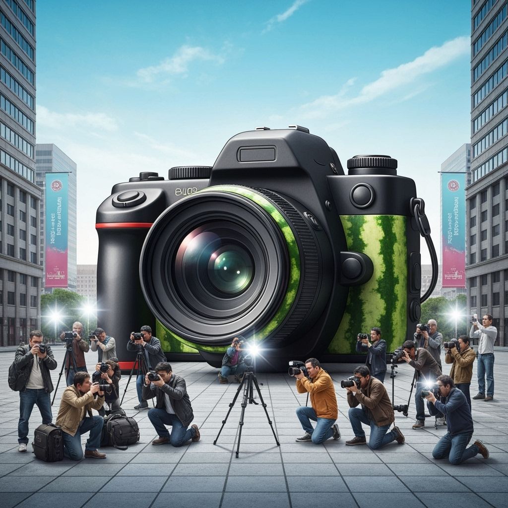 Watermelon Camera Sculpture for Photography Day
