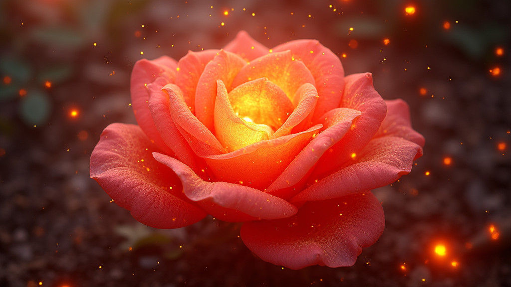 Surreal Fire Sorceress in a Digital Fantasy Realm