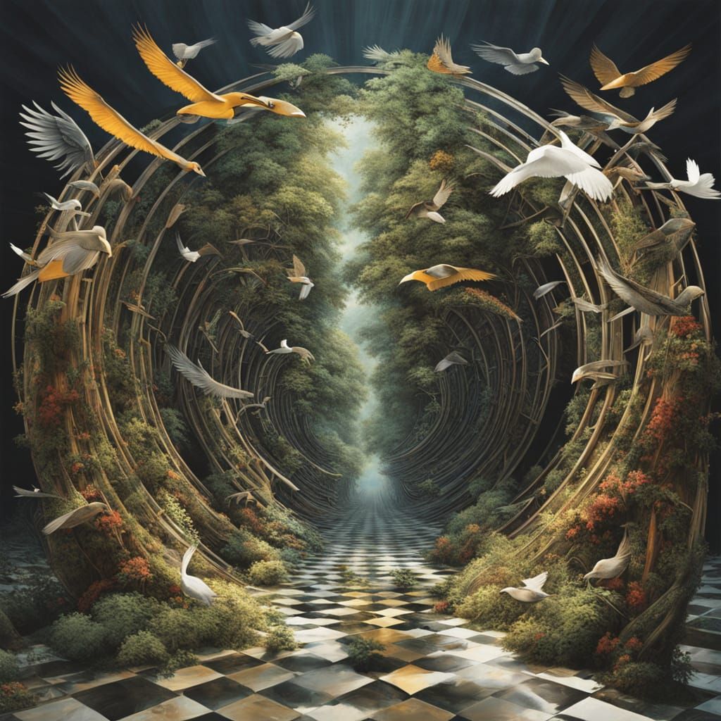 Surreal Dreamscapes in a Cyberpunk Aesthetic