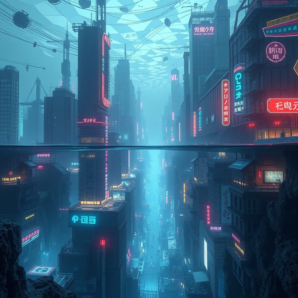 Cyberpunk Aquarium Metropolis