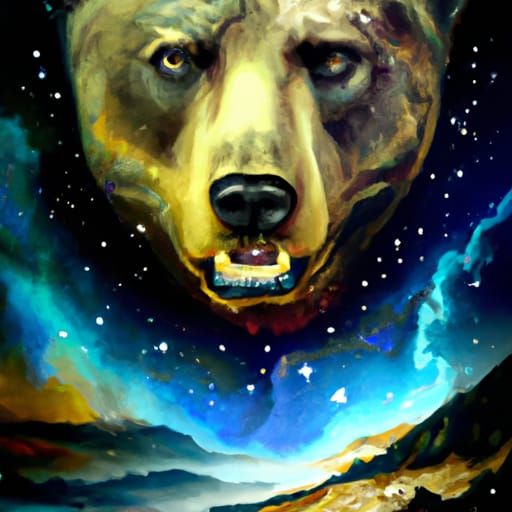 Ursa Major Constellation Reflected, Hyperdetailed Portrait