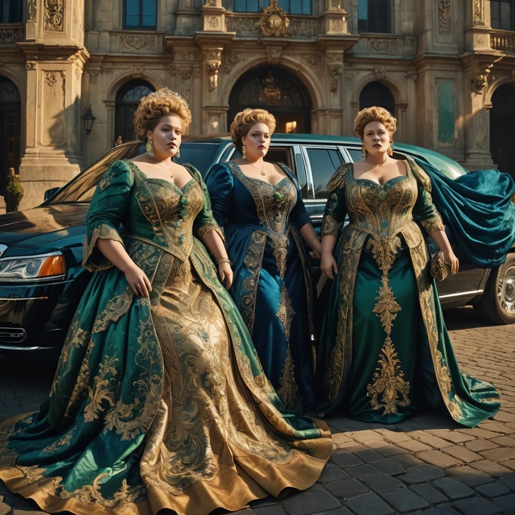 Baroque Fantasy: Obese Women in Formal Dresses