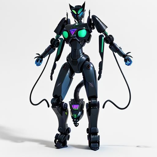 Cyberpunk Displacer Beast Robot with Filigree