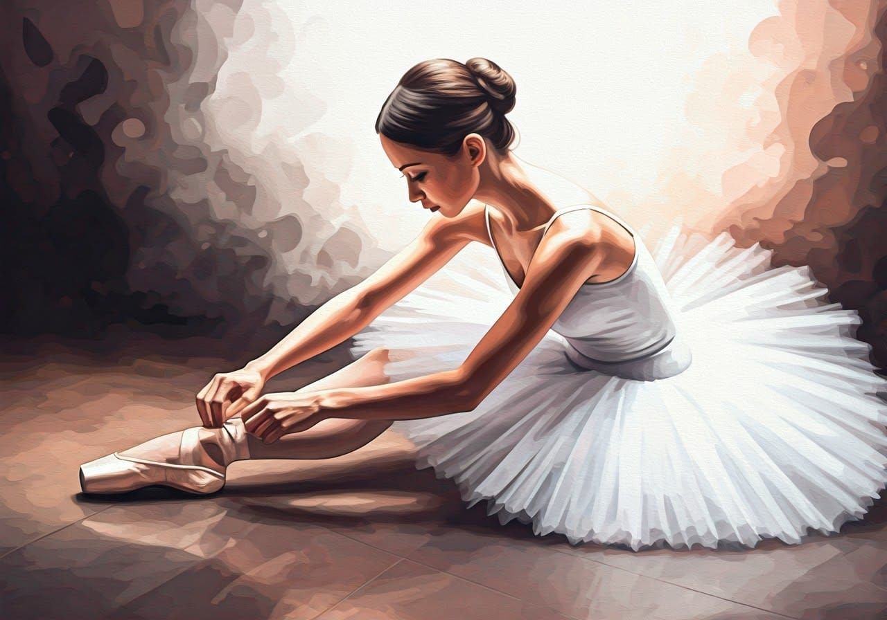 Ethereal Ballerina in Airy White Tutu