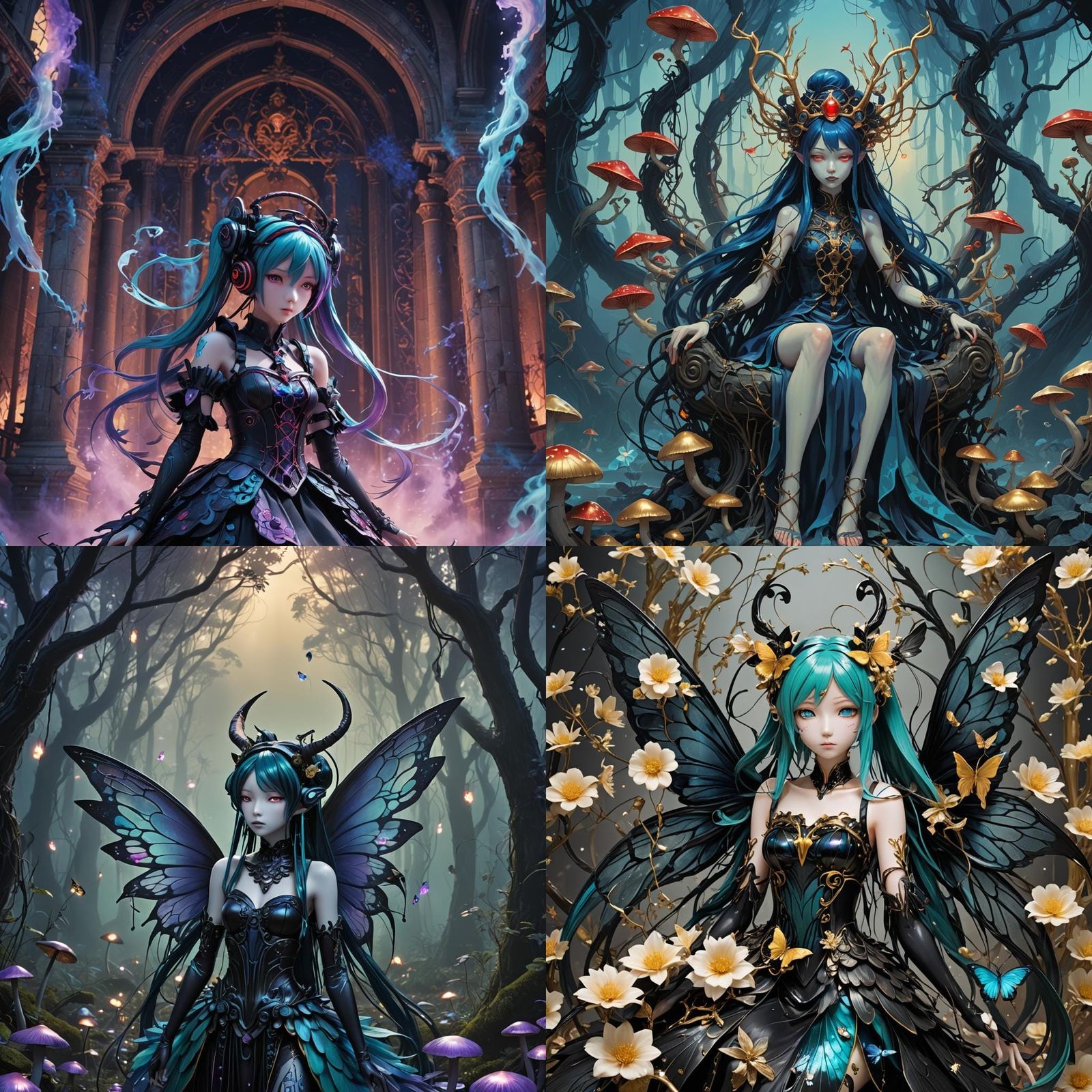 Demonic Fairy Porcelain Princess: Detailed Matte Painting