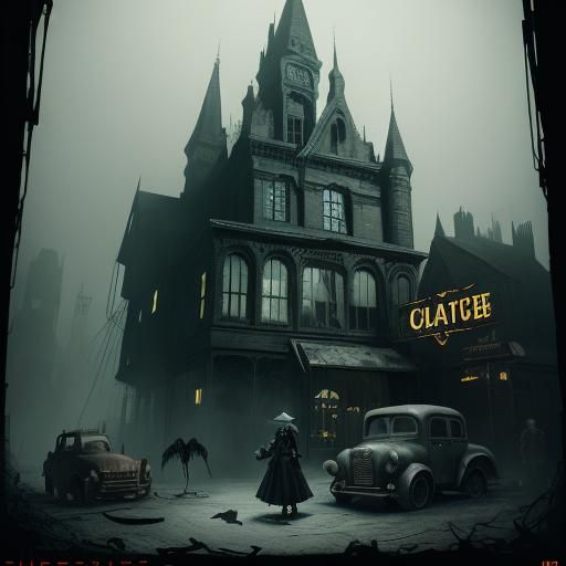 Haunting Basement Scene with Giant Rats, Arbus Style