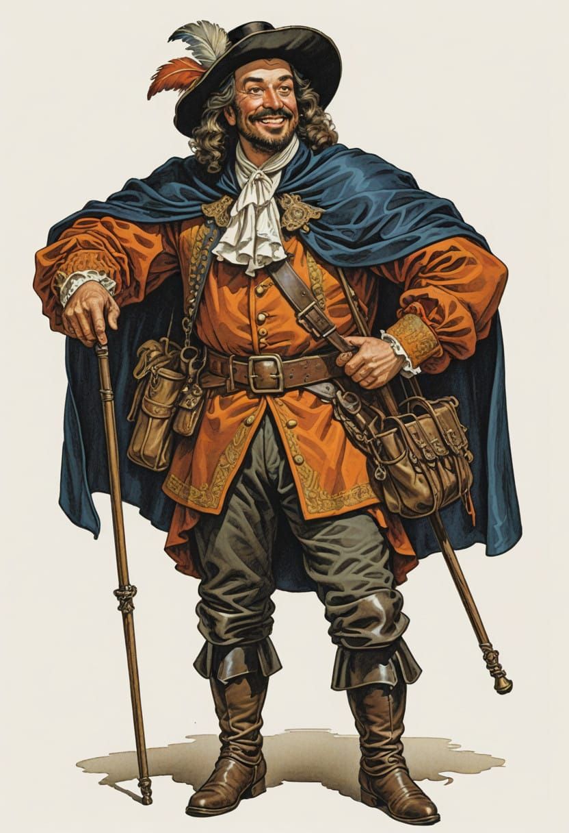 Baroque Traveler in Heroic Fantasy Style