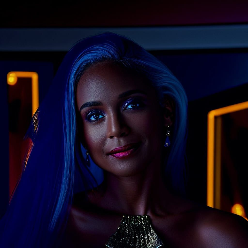 Spiritual Coach in Red Chair with Galaxy Vista