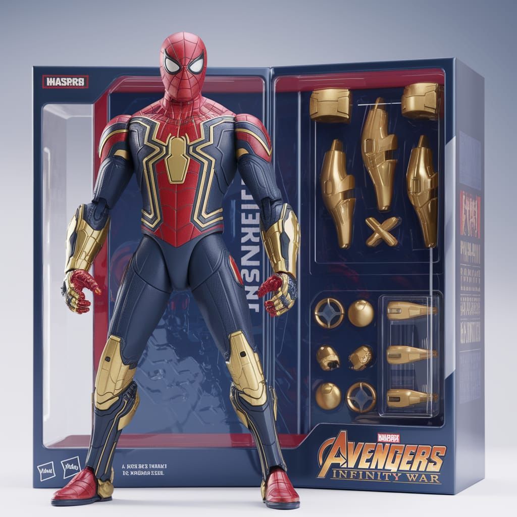 Highly Detailed Superhero Action Figure in Iron Spider Suit ...