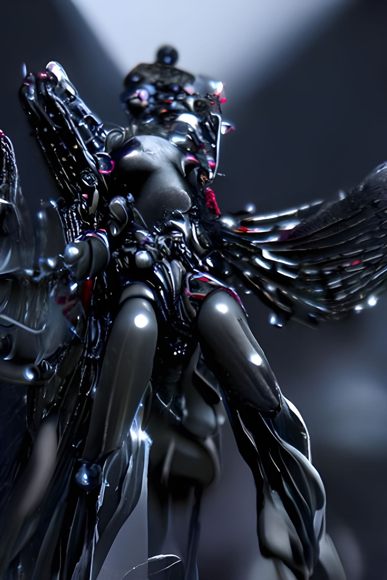 Apocalyptic Cyberpunk Angel in Cosmic Illustration