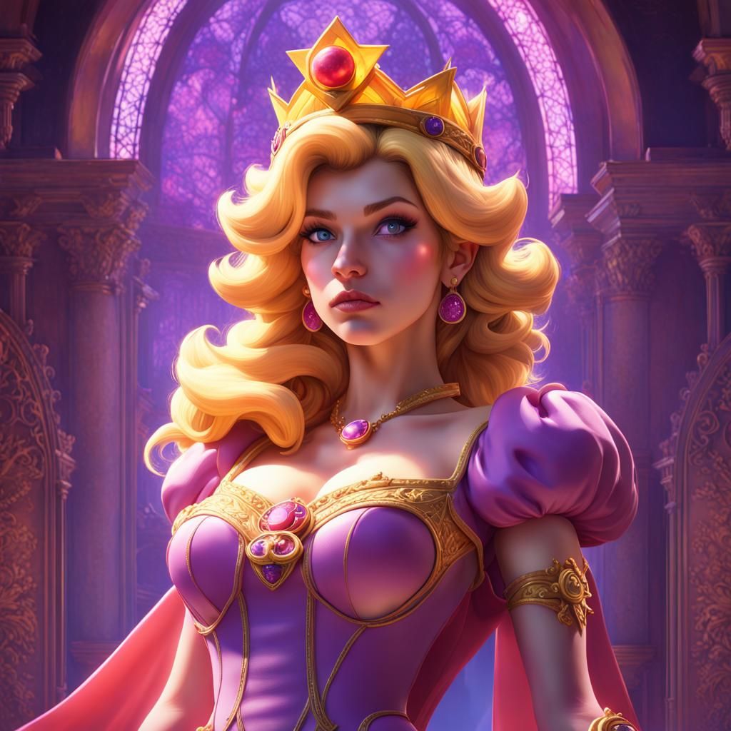 Princess Peach: Dark Fantasy Concept Art in 8k