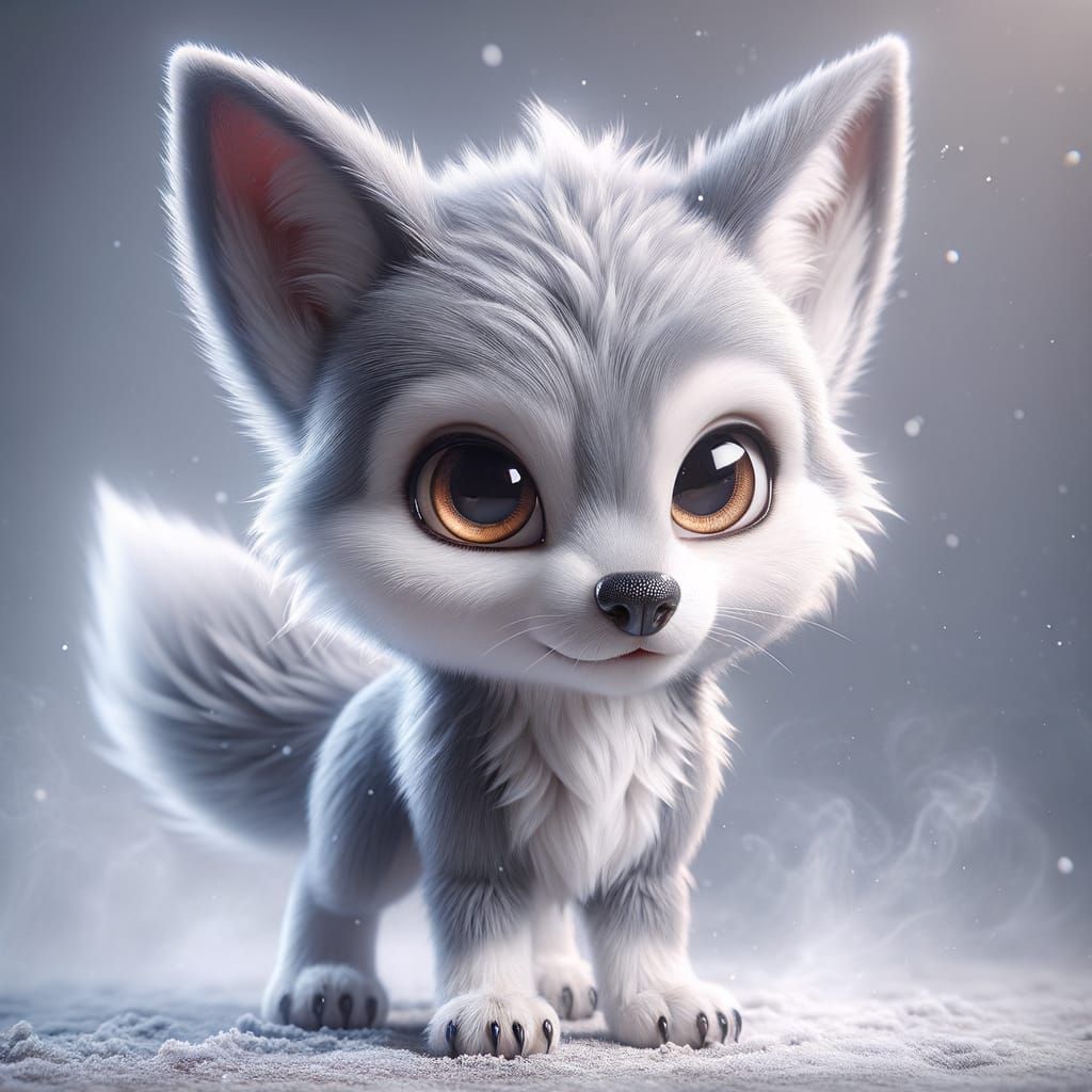 Mischief in the Mist: A Playful Wolf's Secret