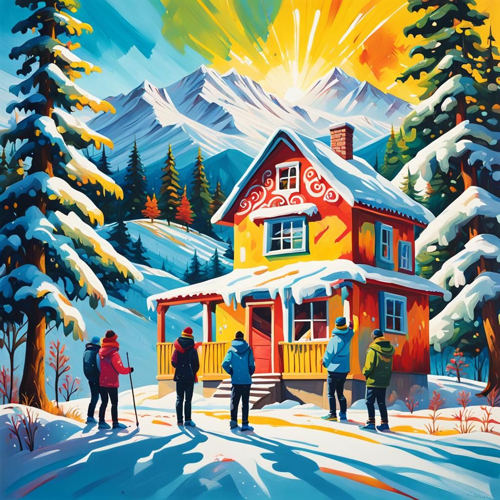 Graffiti Art: Cheerful Christmas Celebration in 4K