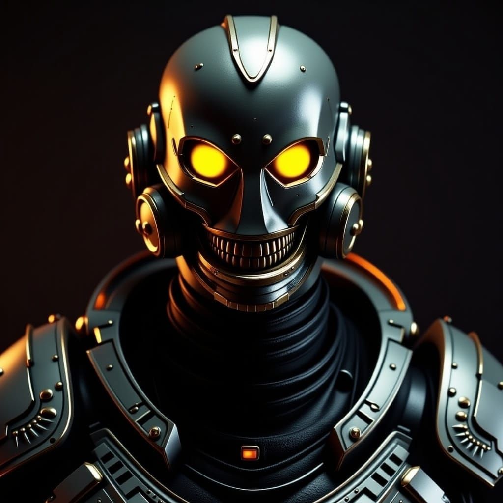 Person Wearing Helmet by Beeple in Cyberpunk Style