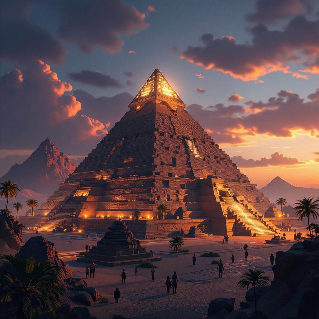 Epic 3D Tower Pyramids Cinematic Render
