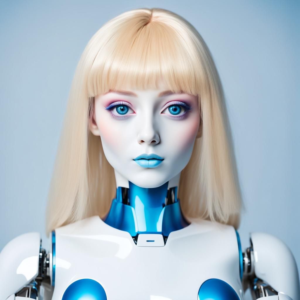 Futuristic Humanoid Robot Portrait