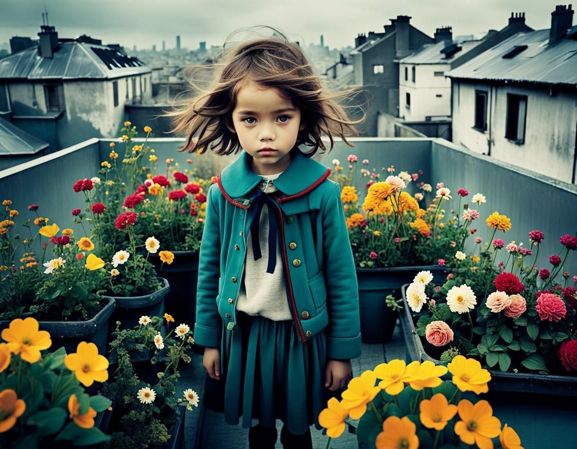 Children's Rooftop Garden in Intricate Detail