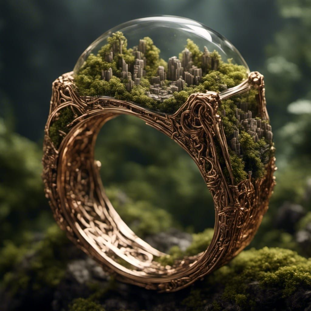 Jungle Landscape Inside Ring Structure