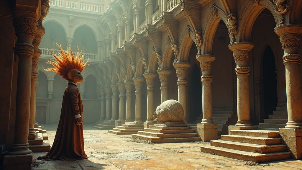 Vapid Figure in Depression-Era Architecture