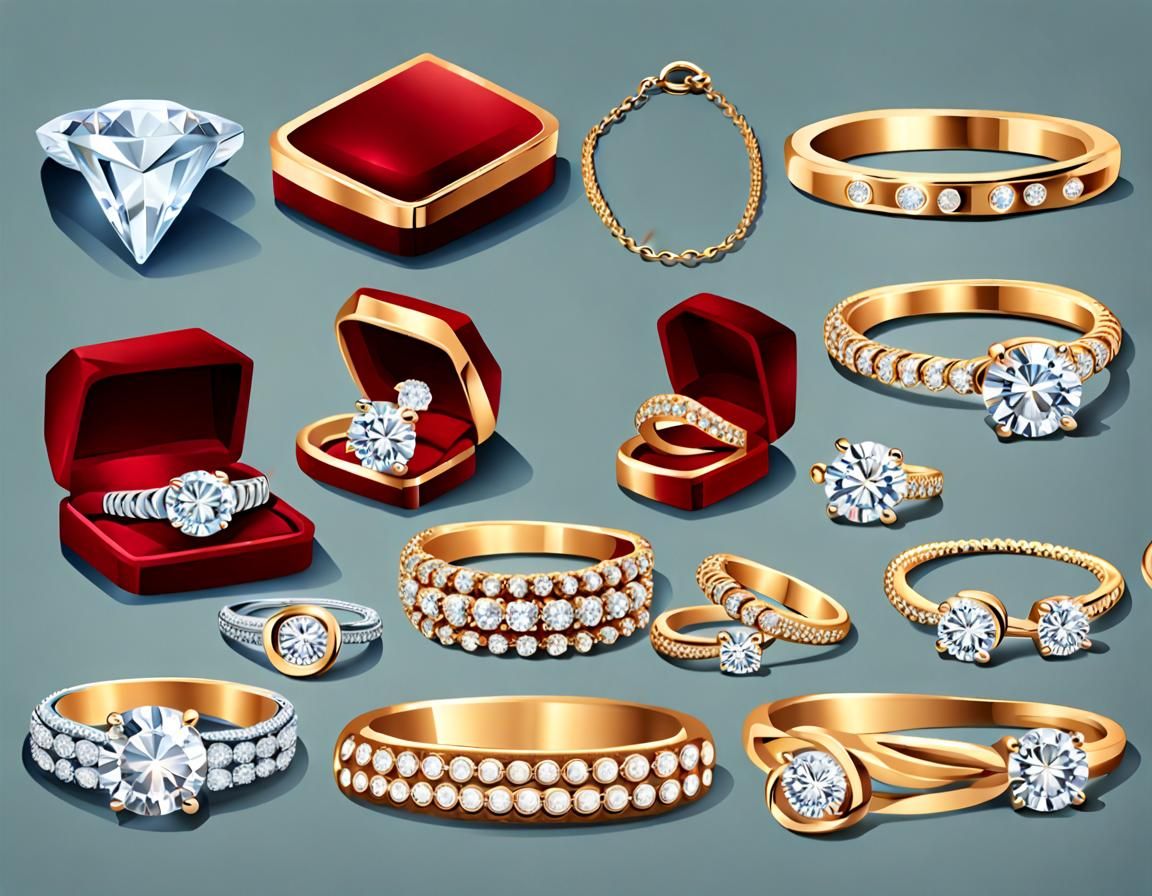 Diamond Jewellery Collection in Jewellery Box