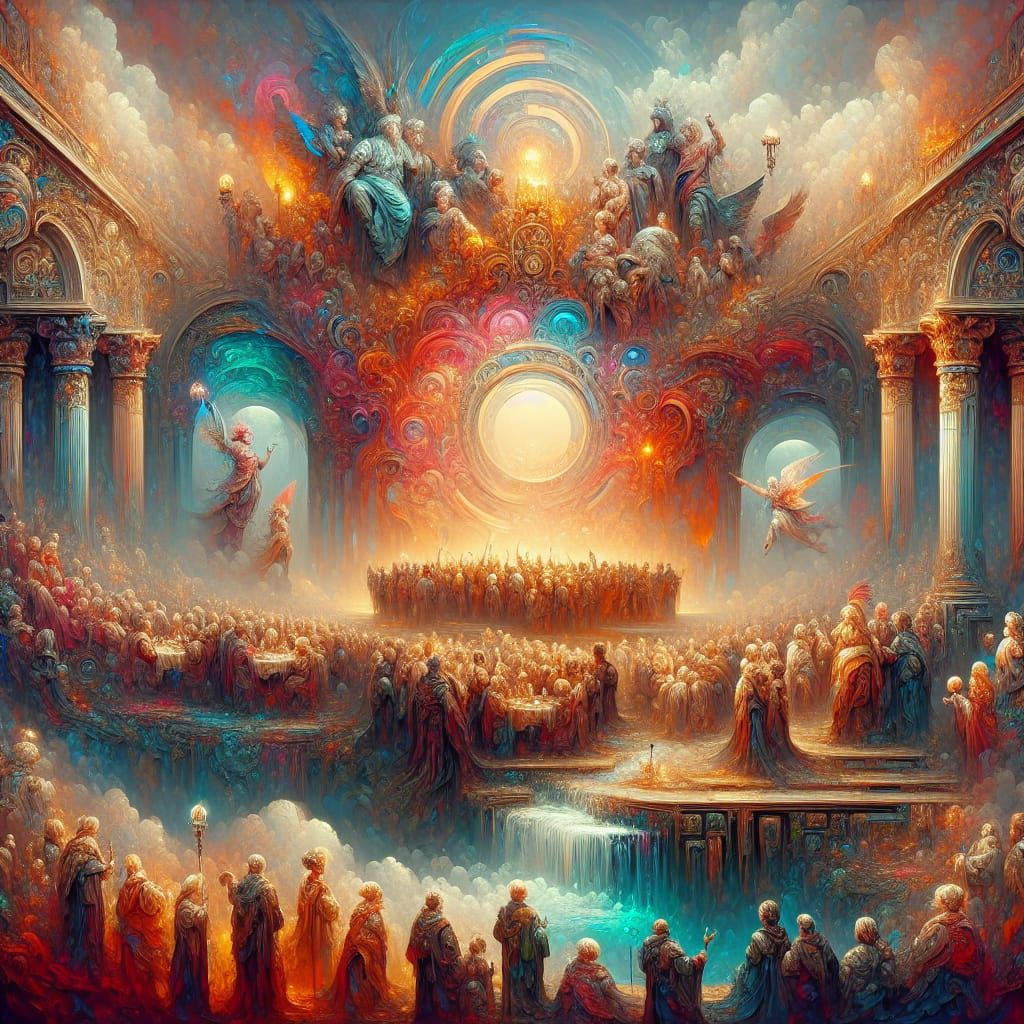 Fantastical Gathering: A Matte Painting of Humor in Unreal E...