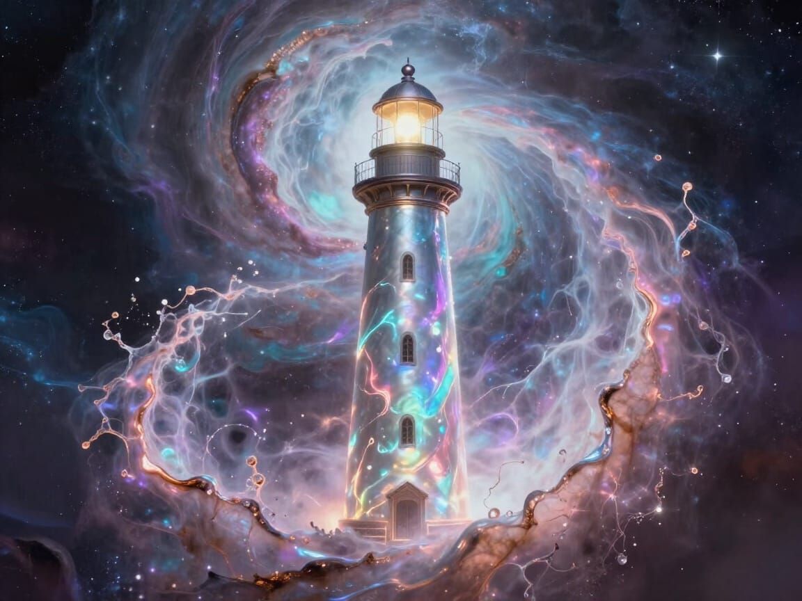 Cosmic Lighthouse in Abalone Nebula on Mars