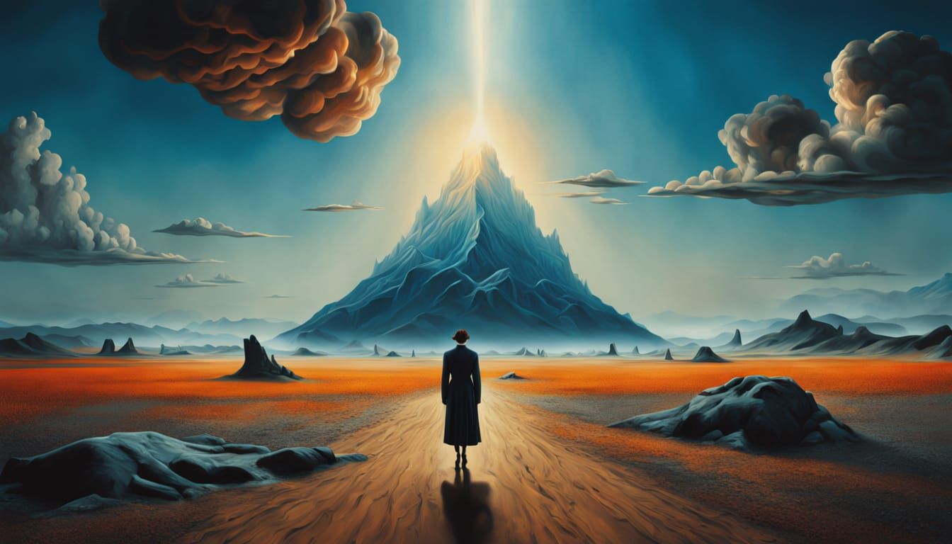 Surreal Landscape Illuminated by Brilliant Light