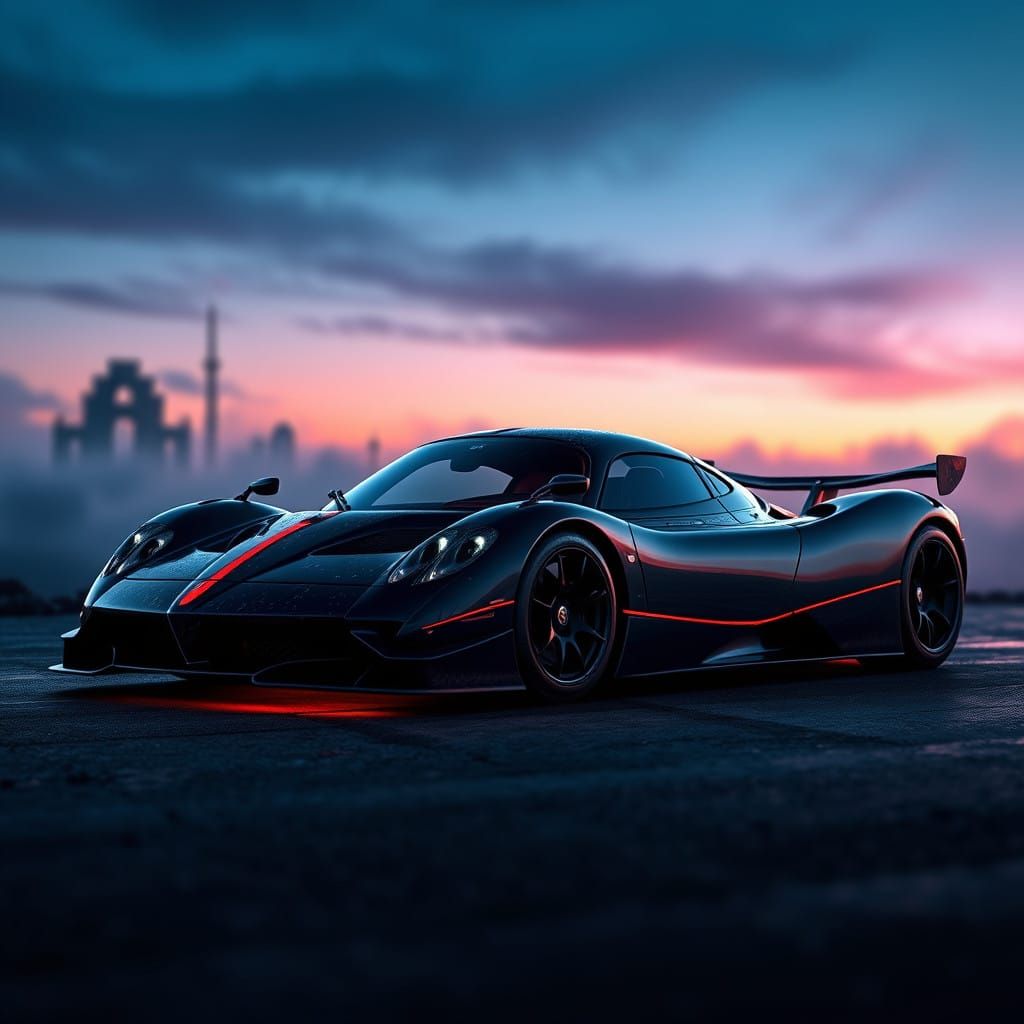 Ethereal Pagani Zonda 760 Aether Concept Art